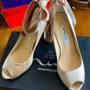 Nina Champagne Wedding Heels